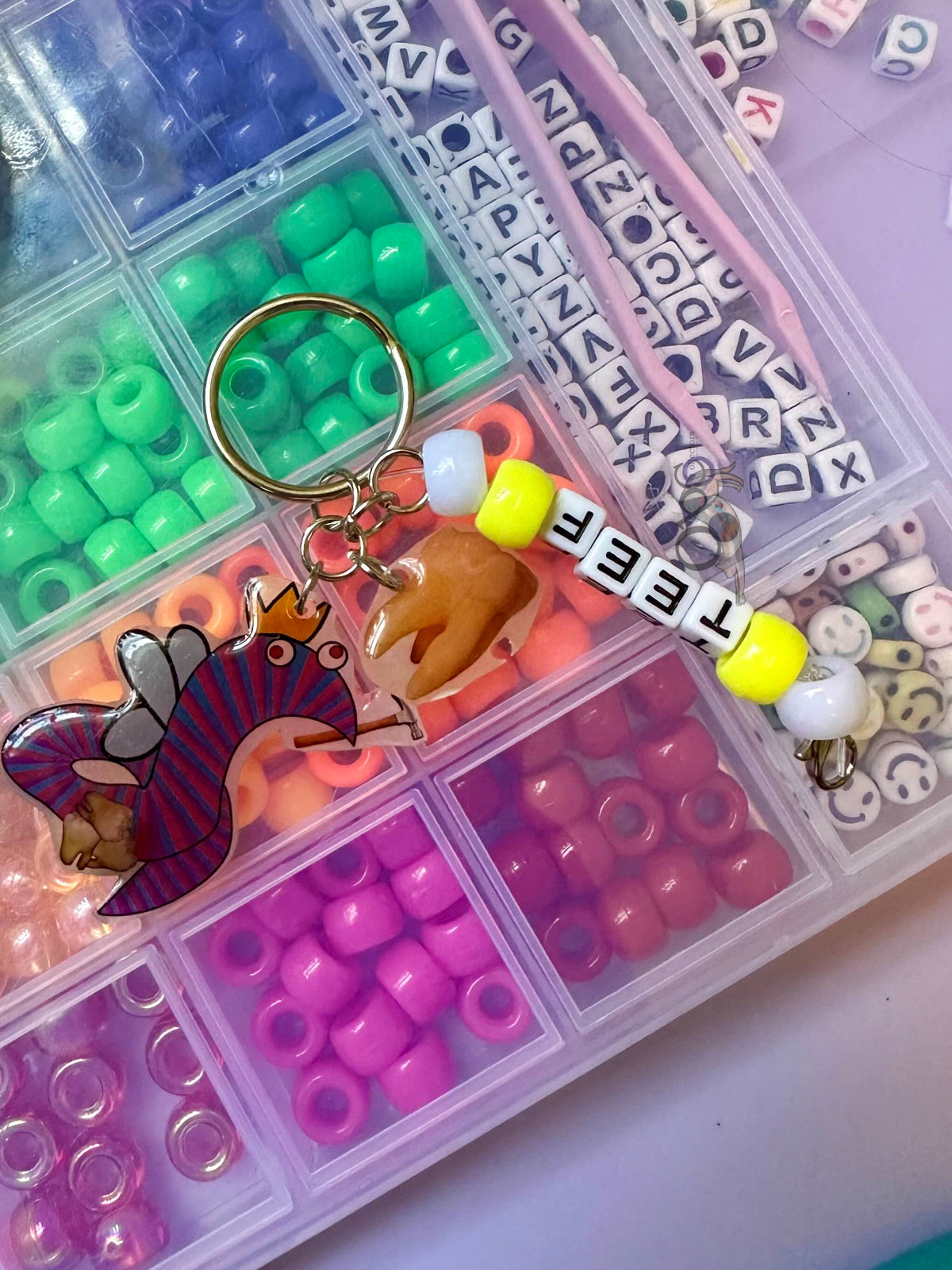 (<1") Sherbert Resin Keychain ONE OF A KIND