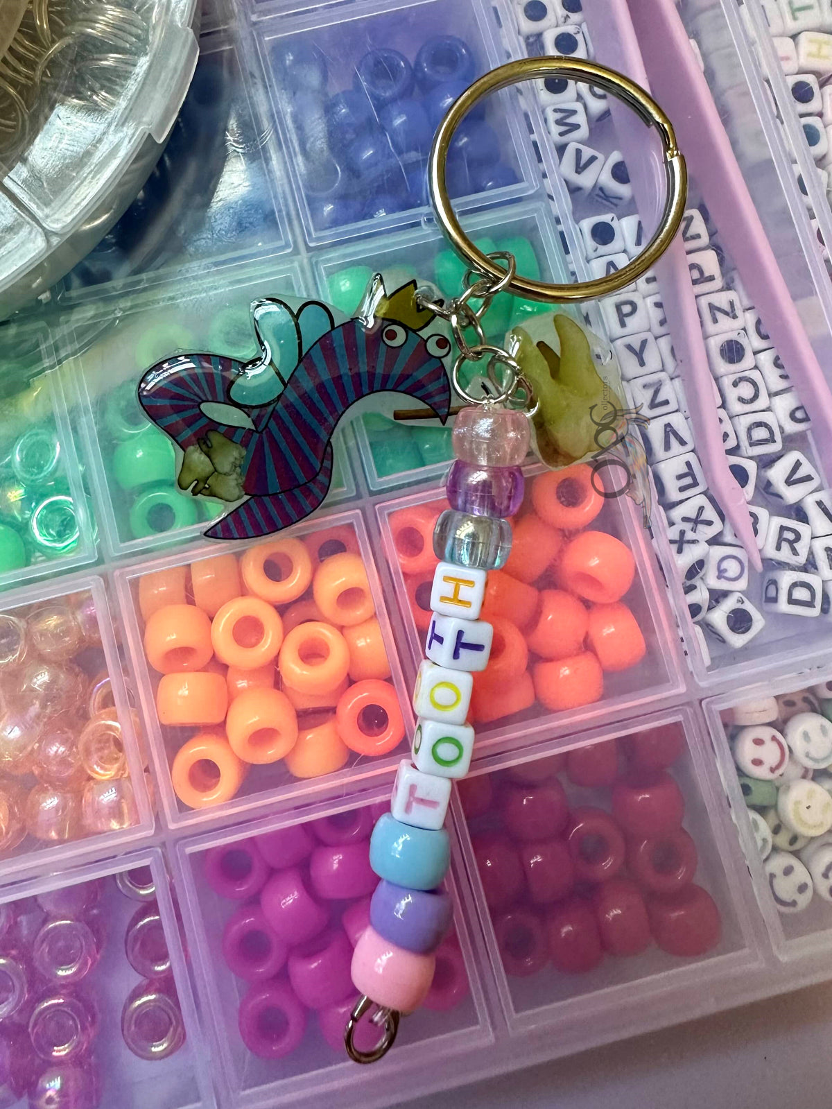 (<1") Sherbert Resin Keychain ONE OF A KIND