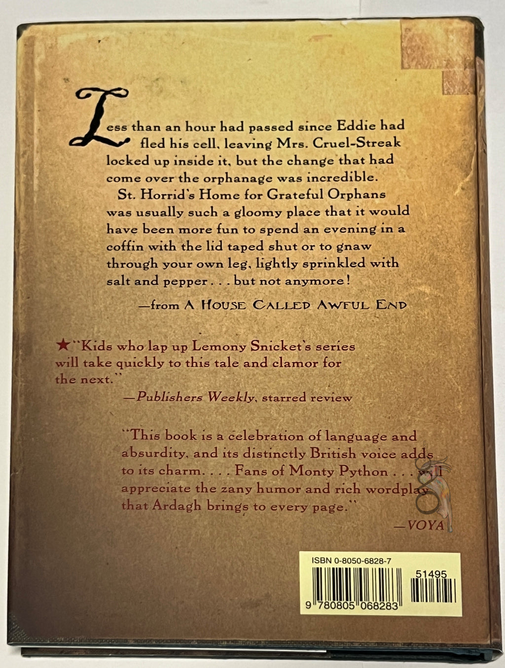 A House called Awful End (Eddie Dickens Trilogy Book #1) by Philip Ardagh, illustrated by David Roberts