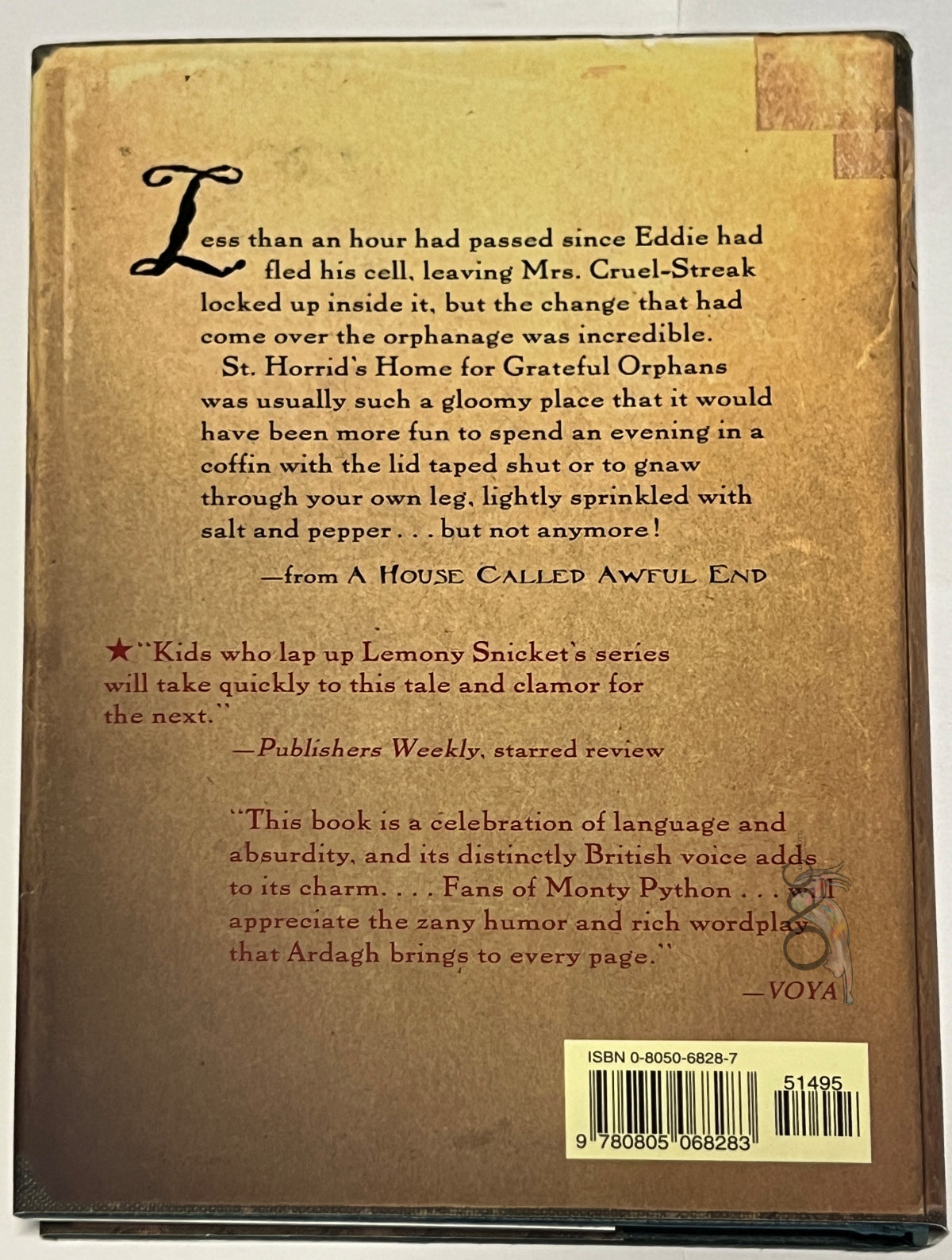 A House called Awful End (Eddie Dickens Trilogy Book #1) by Philip Ardagh, illustrated by David Roberts