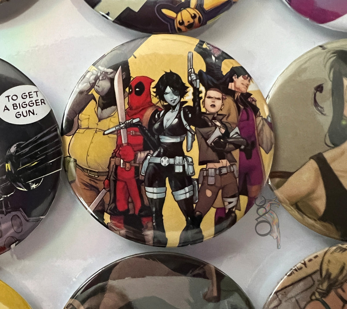 52mm Domino and her Daycare OOAK Button Pinback