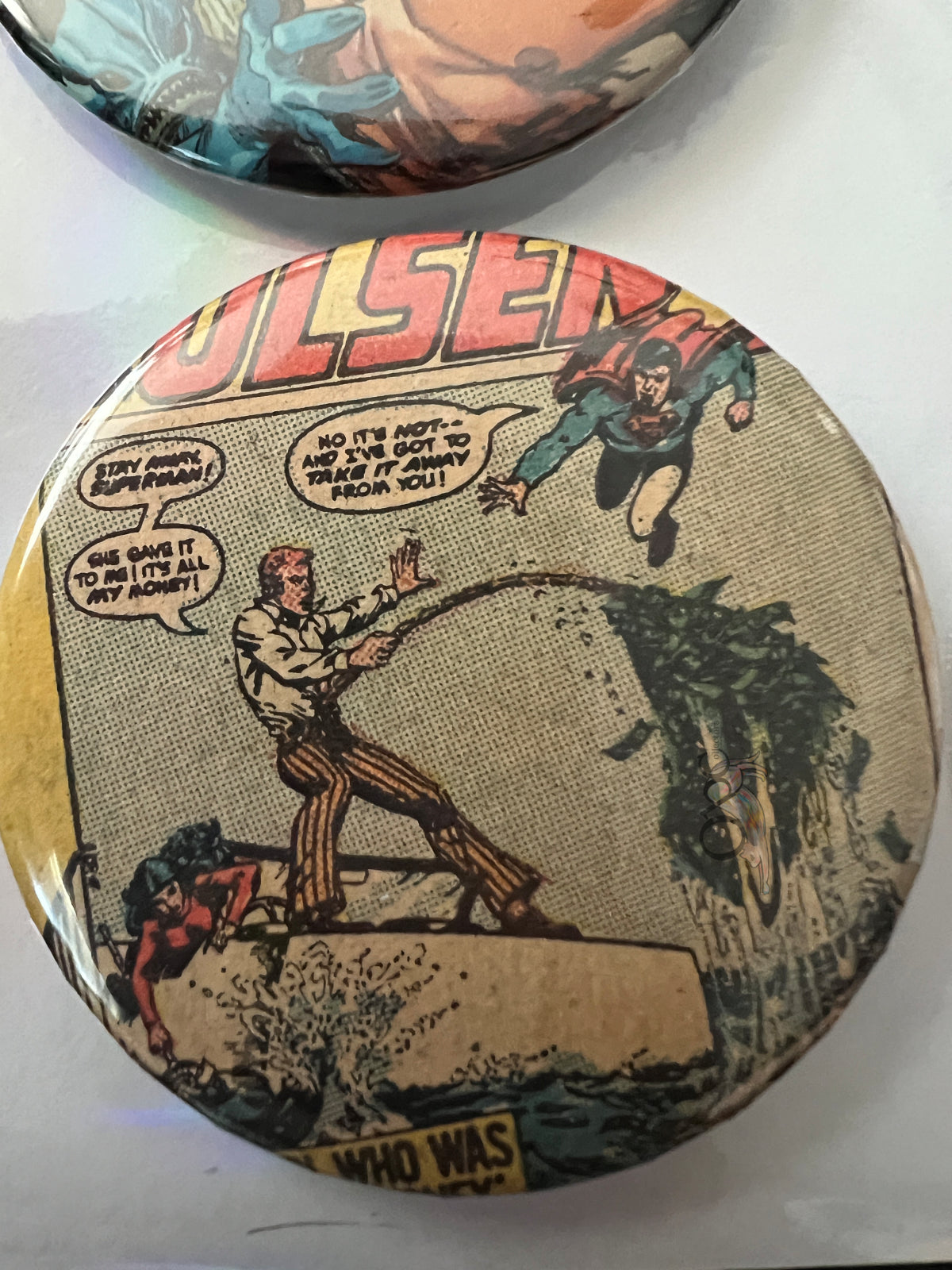 52mm Jimmy Olsen Pal of Superman OOAK Button Pinback