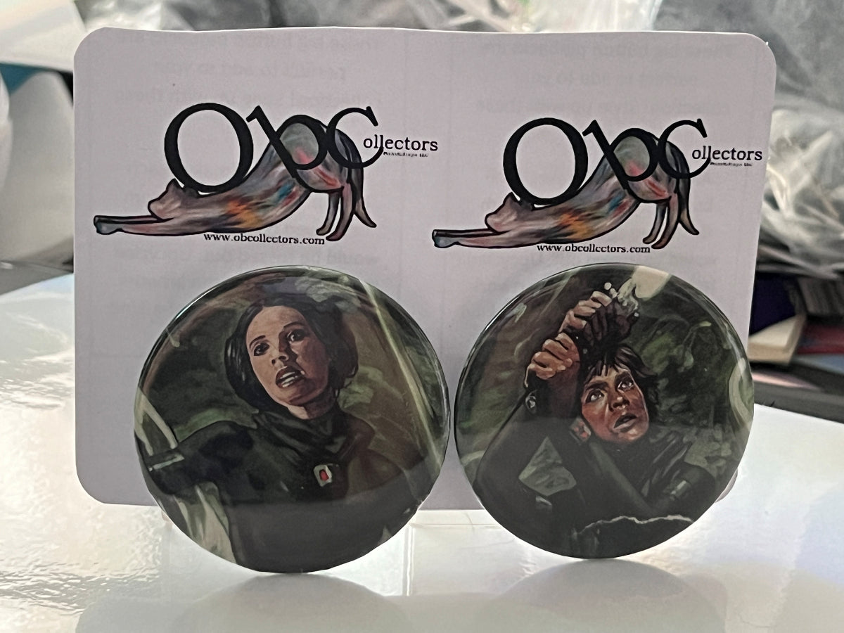 52mm 2-Pack The Space War Twin OOAK Button Pinback Set