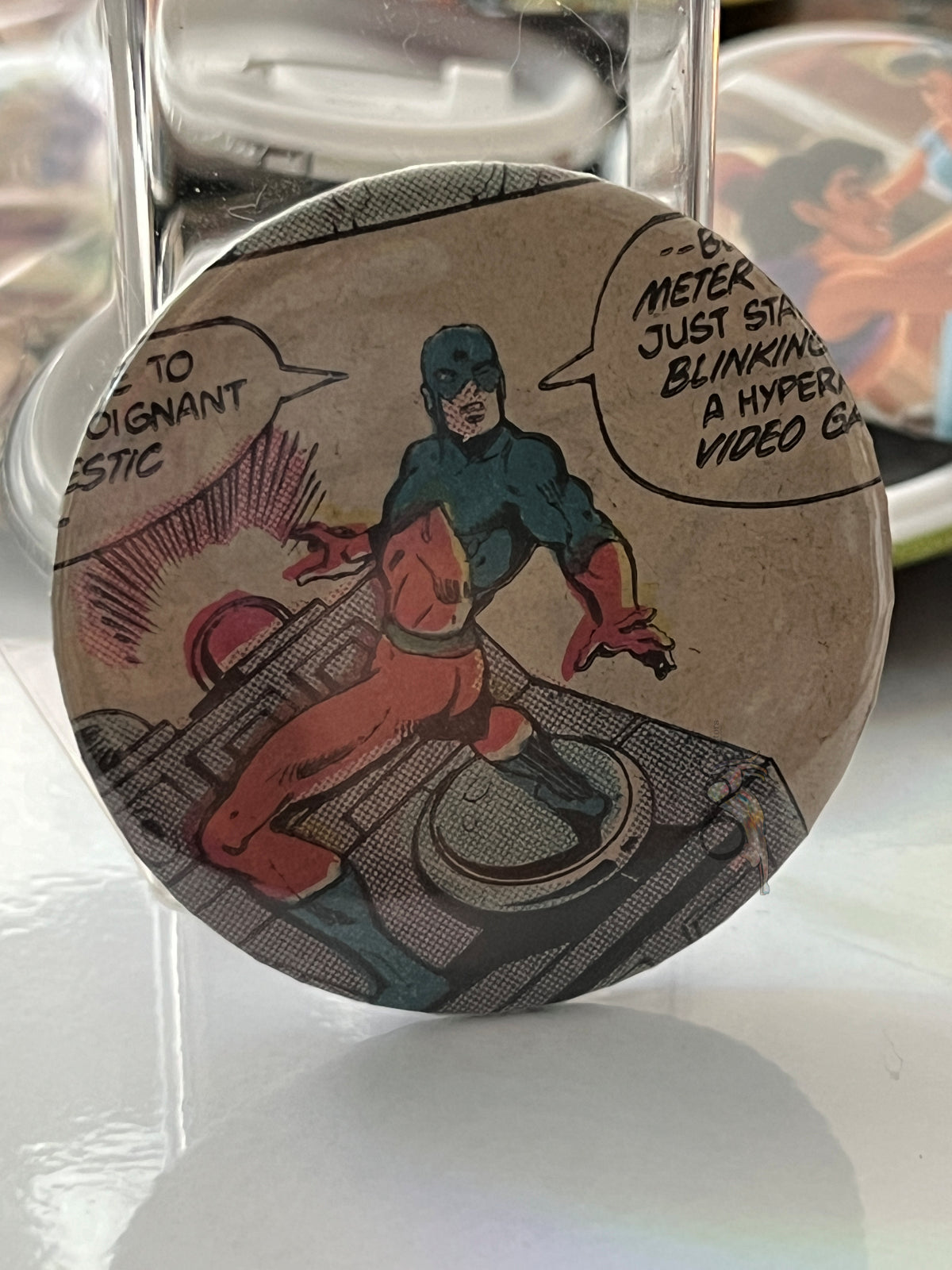 52mm The Atom OOAK Button Pinback