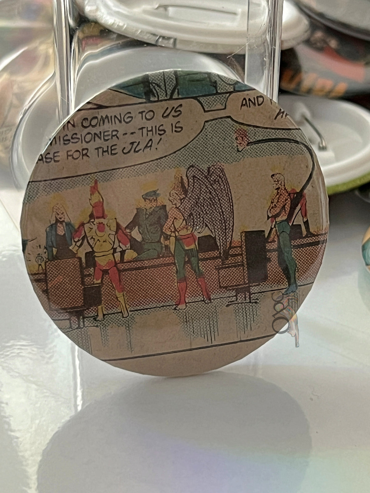 52mm Justice League of Old OOAK Button Pinback