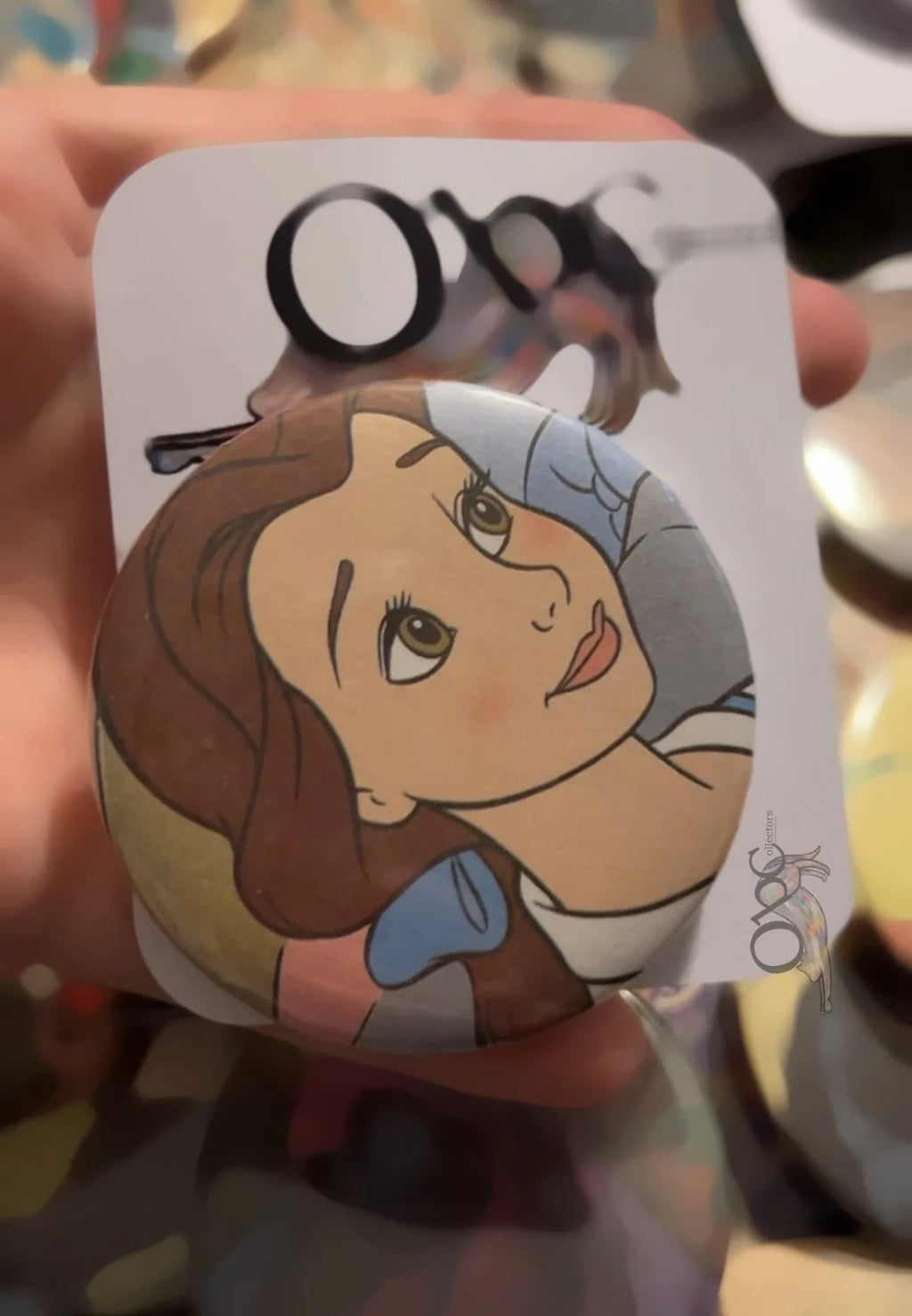 52mm Beauty and the Beast OOAK Button Pinback