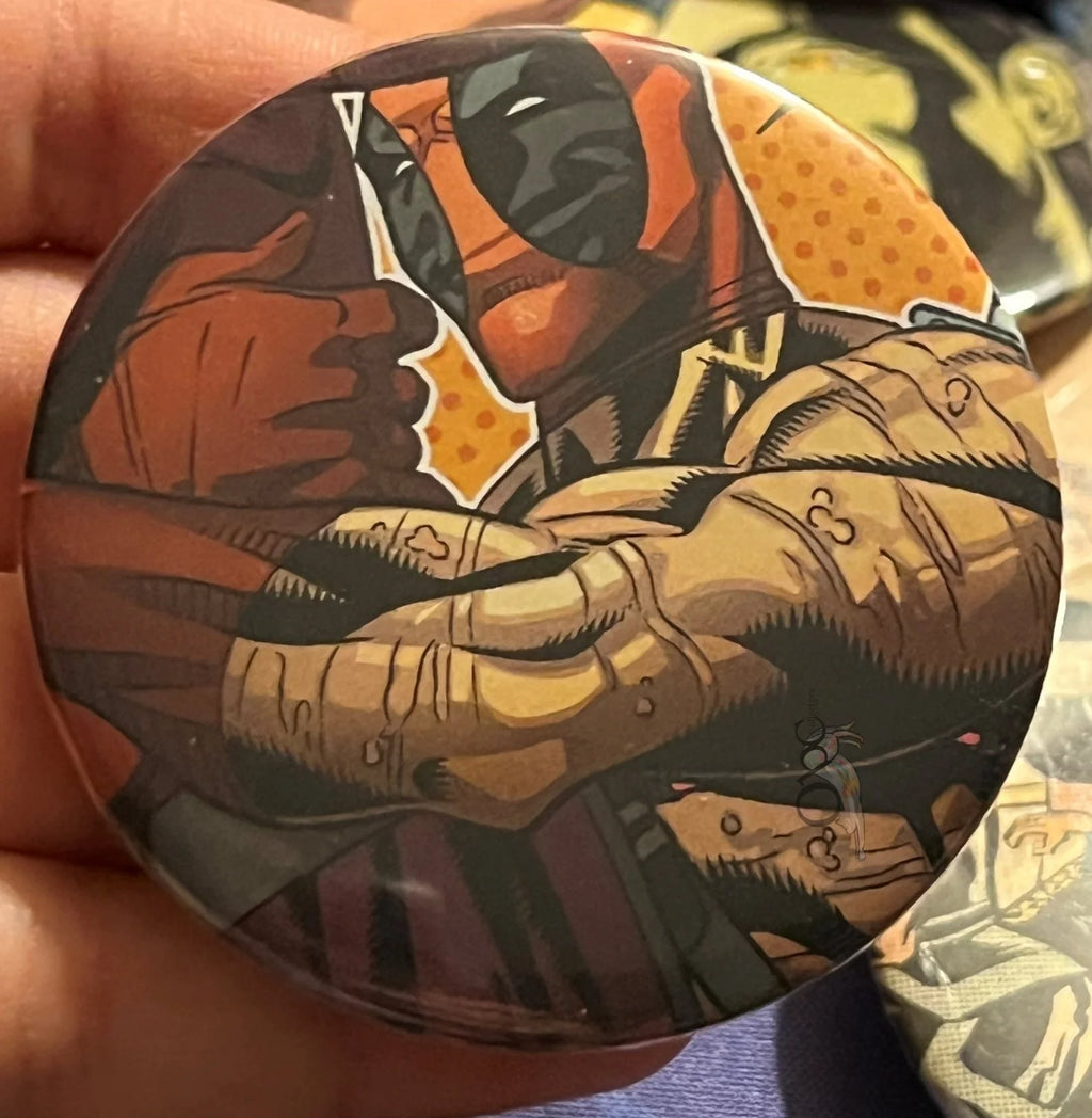 52mm Deadpool OOAK Button Pinback