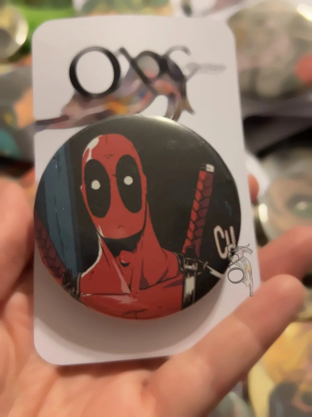 52mm Deadpool OOAK Button Pinback