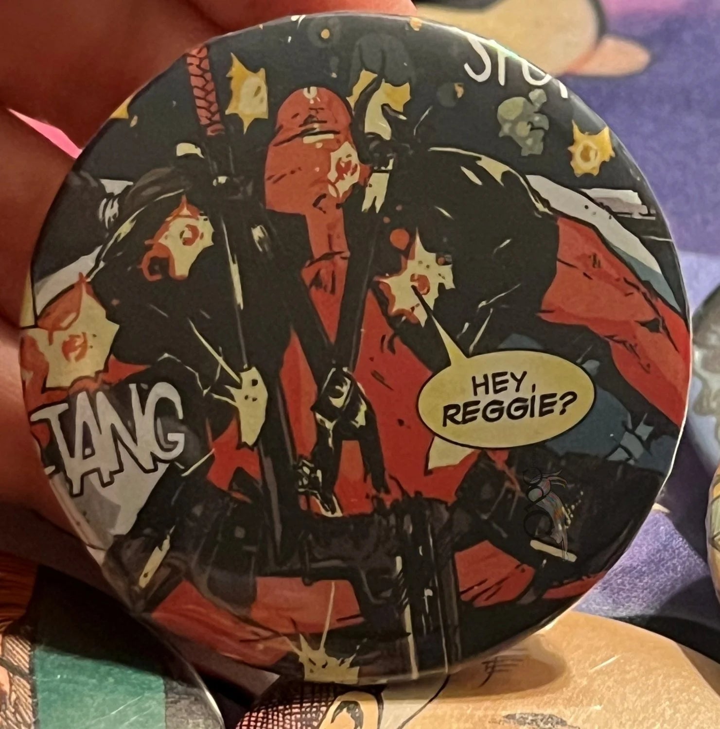 52mm Deadpool OOAK Button Pinback