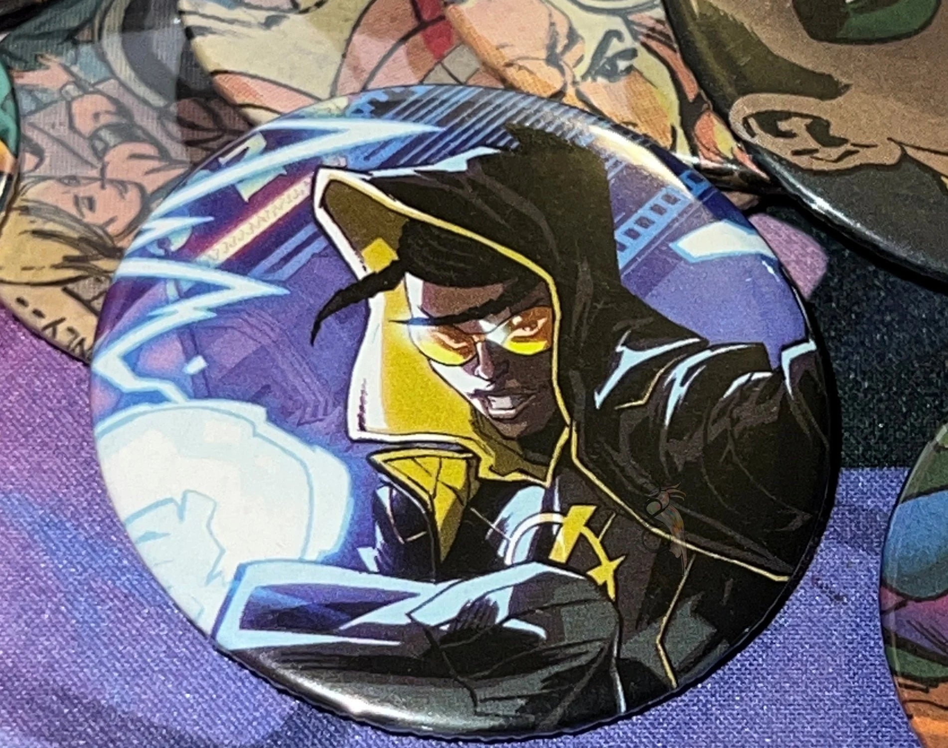 52mm Static Shock OOAK Button Pinback
