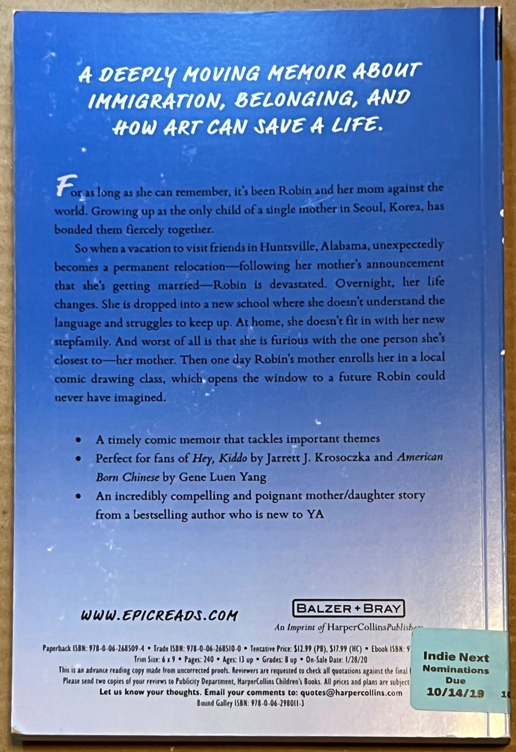 ARC Almost American Girl by Robin Ha