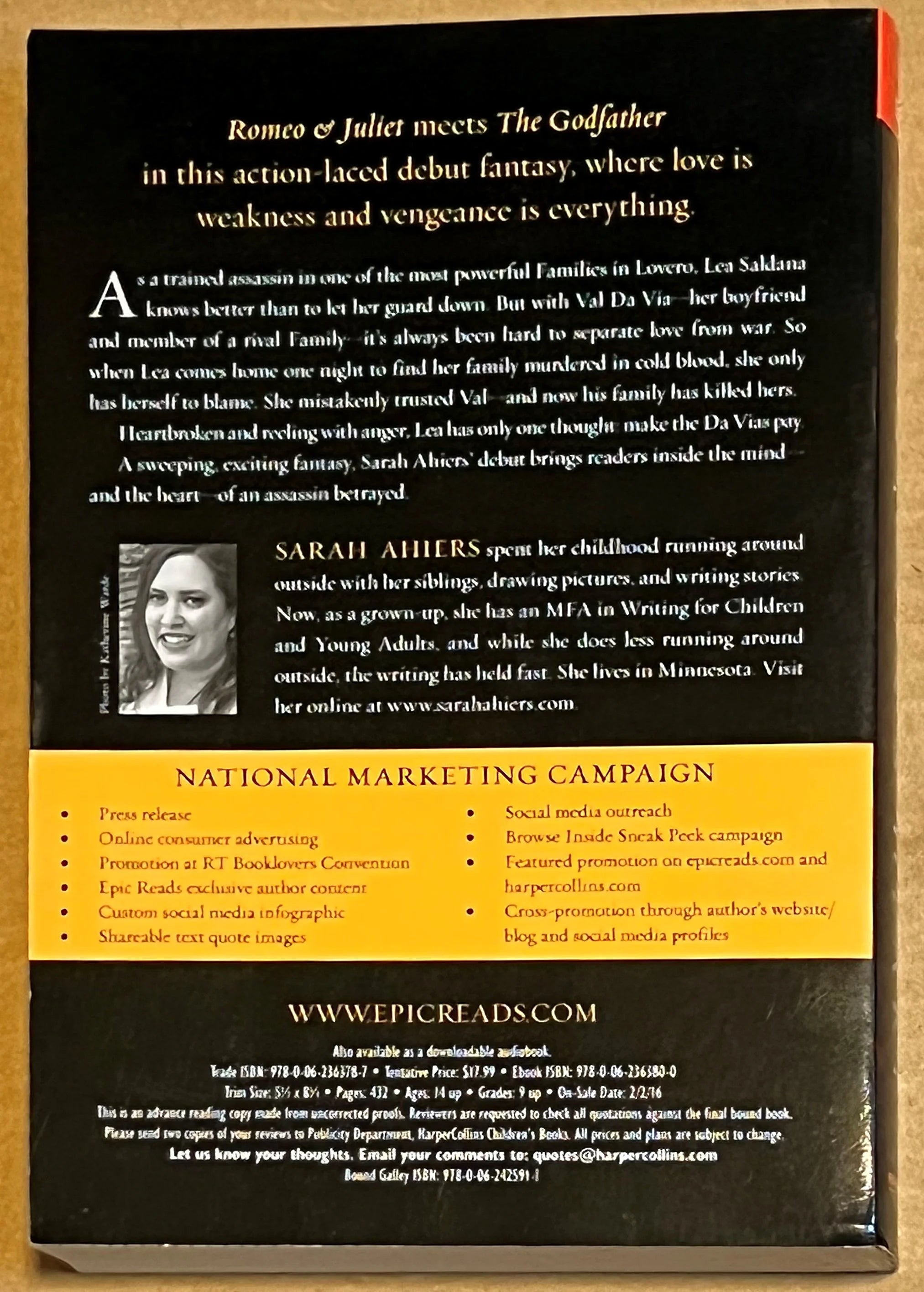 ARC Assassin's Heart by Sarah Ahiers