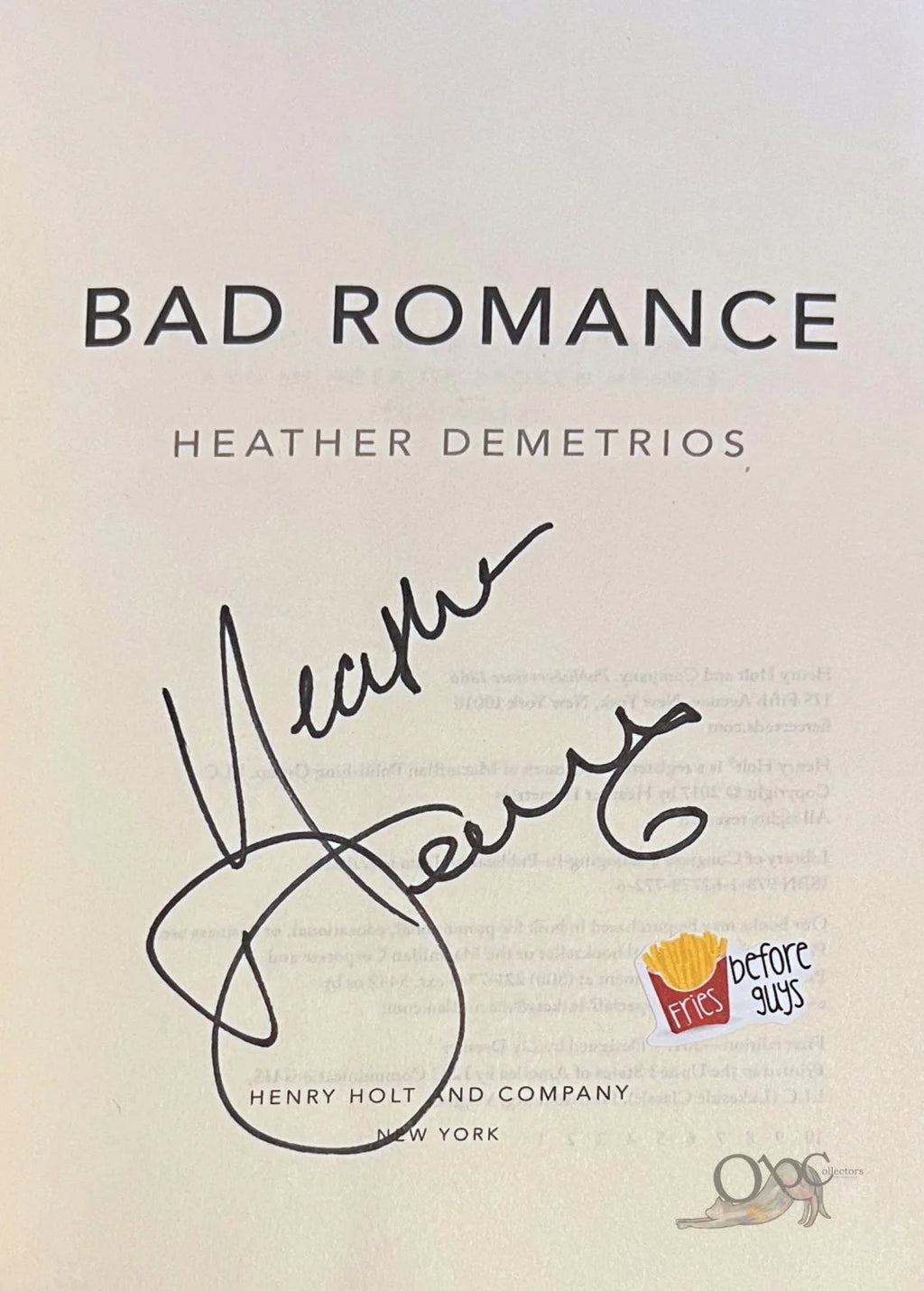 ARC Bad Romance by Heather Demetrios