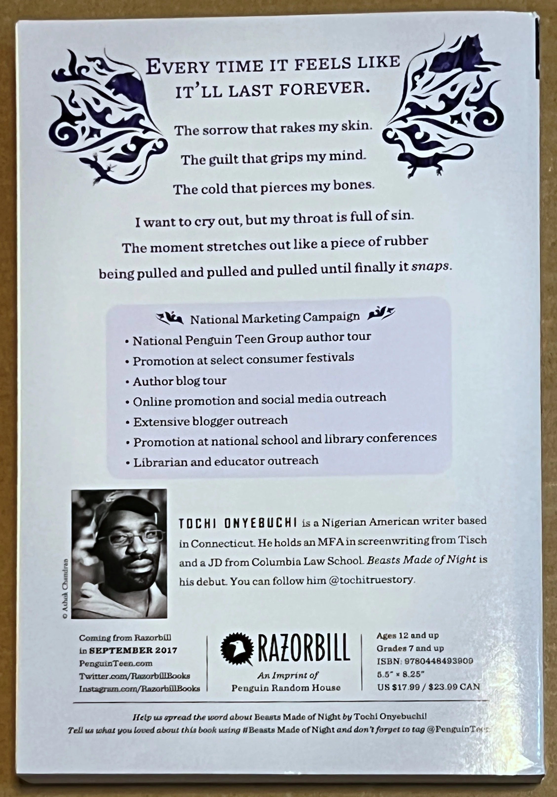 ARC Beasts Made of Night by Tochi Onyebuchi