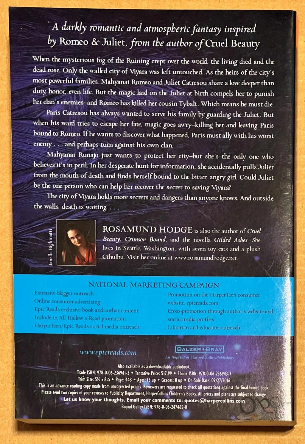 ARC Bright Smoke Cold Fire by Rosamund Hodge