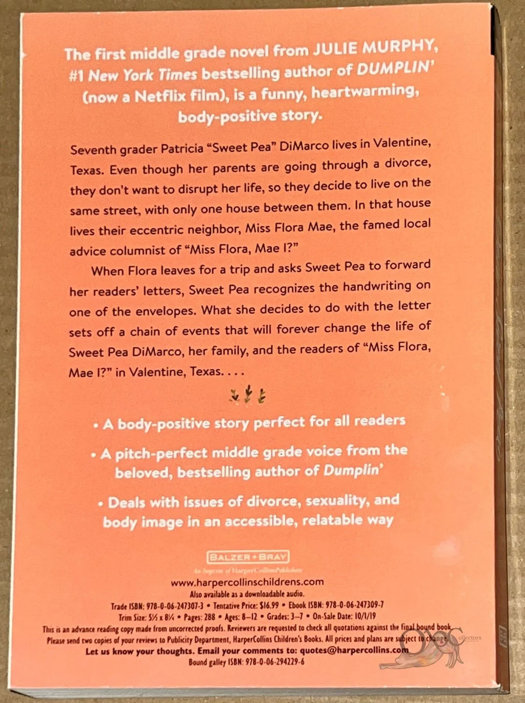 ARC Dear Sweet Pea by Julie Murphy