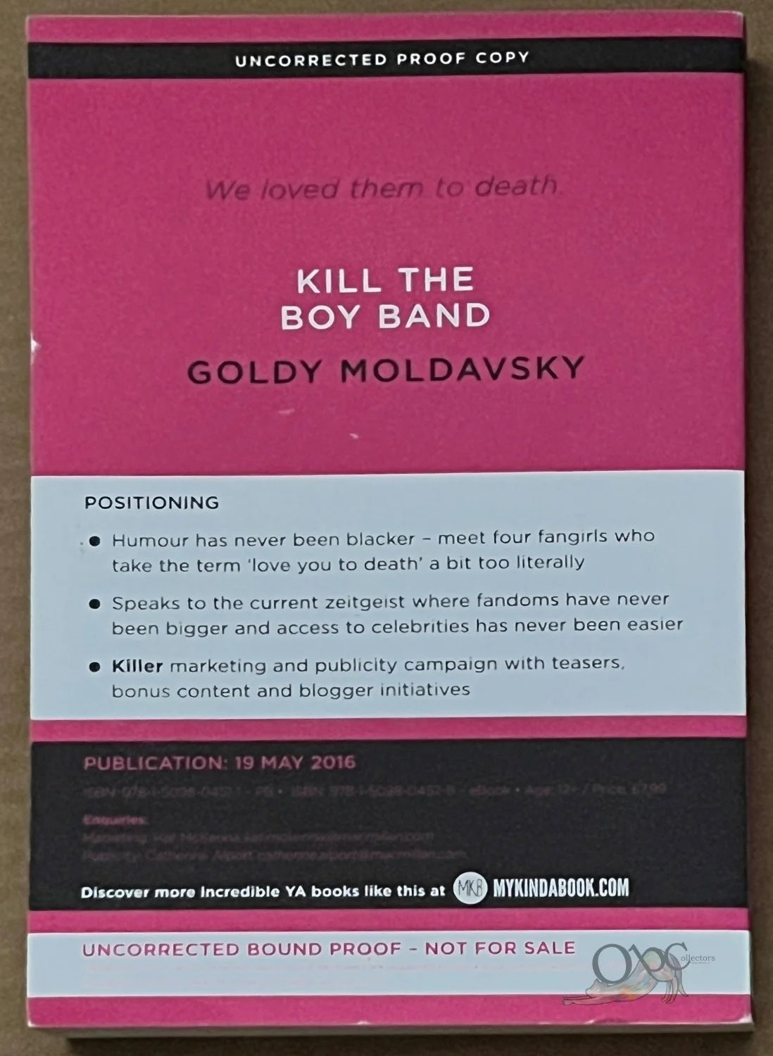 ARC Kill the Boy Band by Goldy Moldavsky