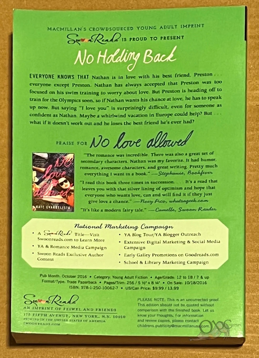 ARC No Holding Back by Kate Evangelista