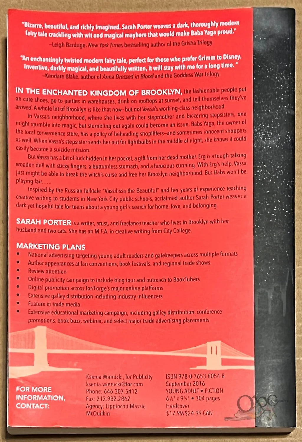 ARC Vassa in the Night by Sarah Porter