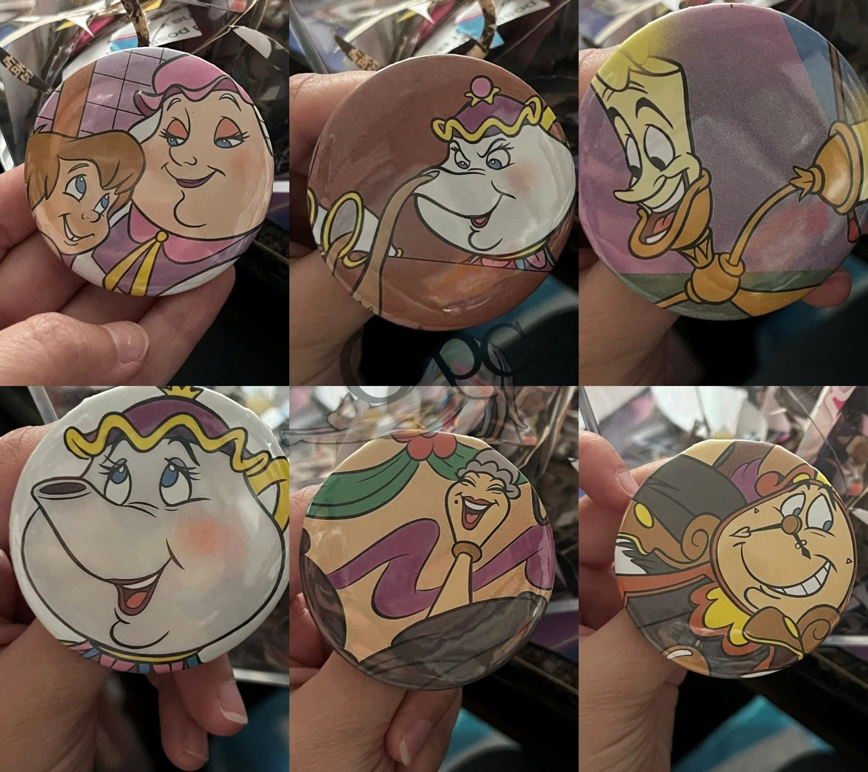 52mm 6-Pack Magical Talking Furniture OOAK (~2.25") Button Pinback