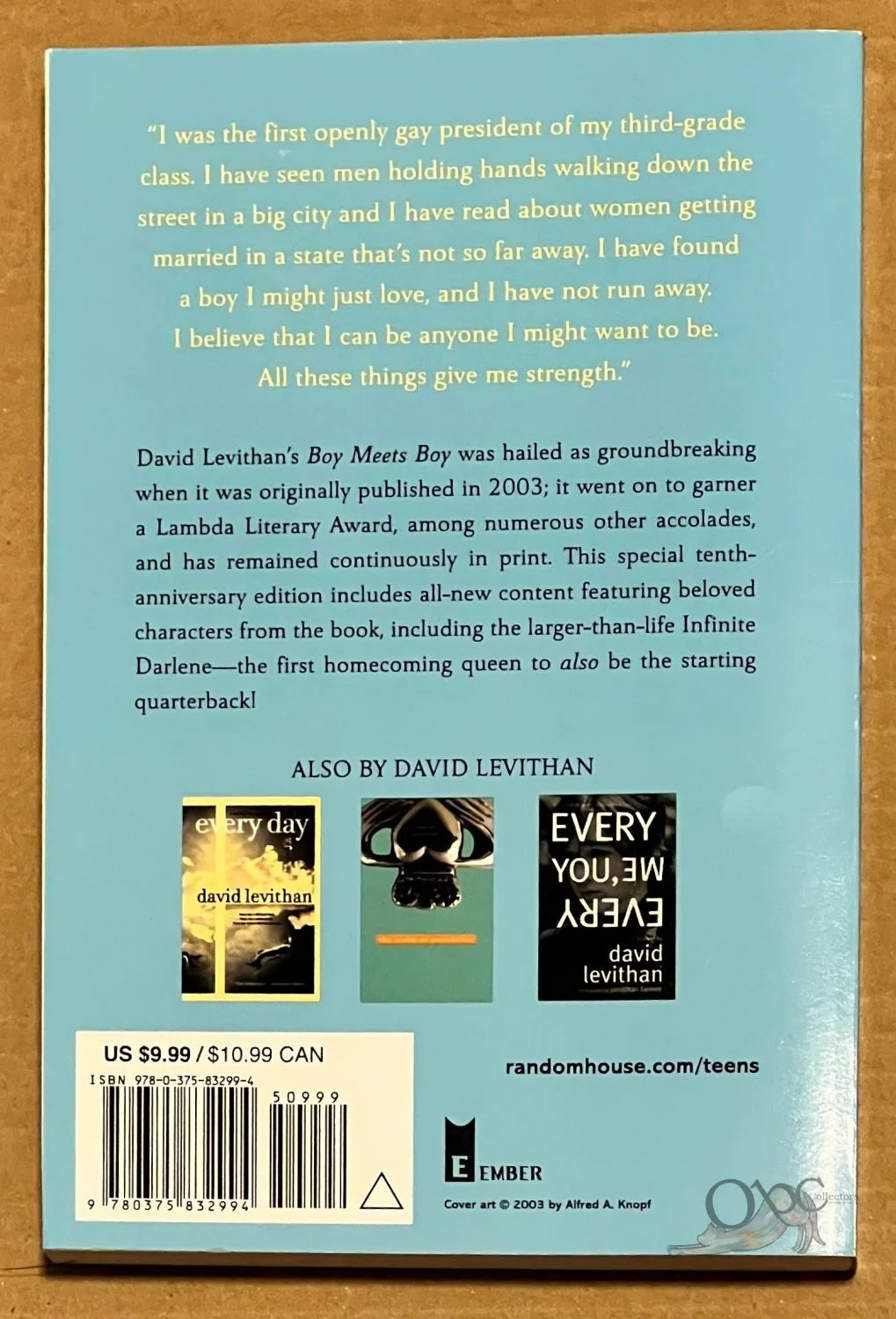 Boy Meets Boy: 10th Anniversary Edition by David Levithan