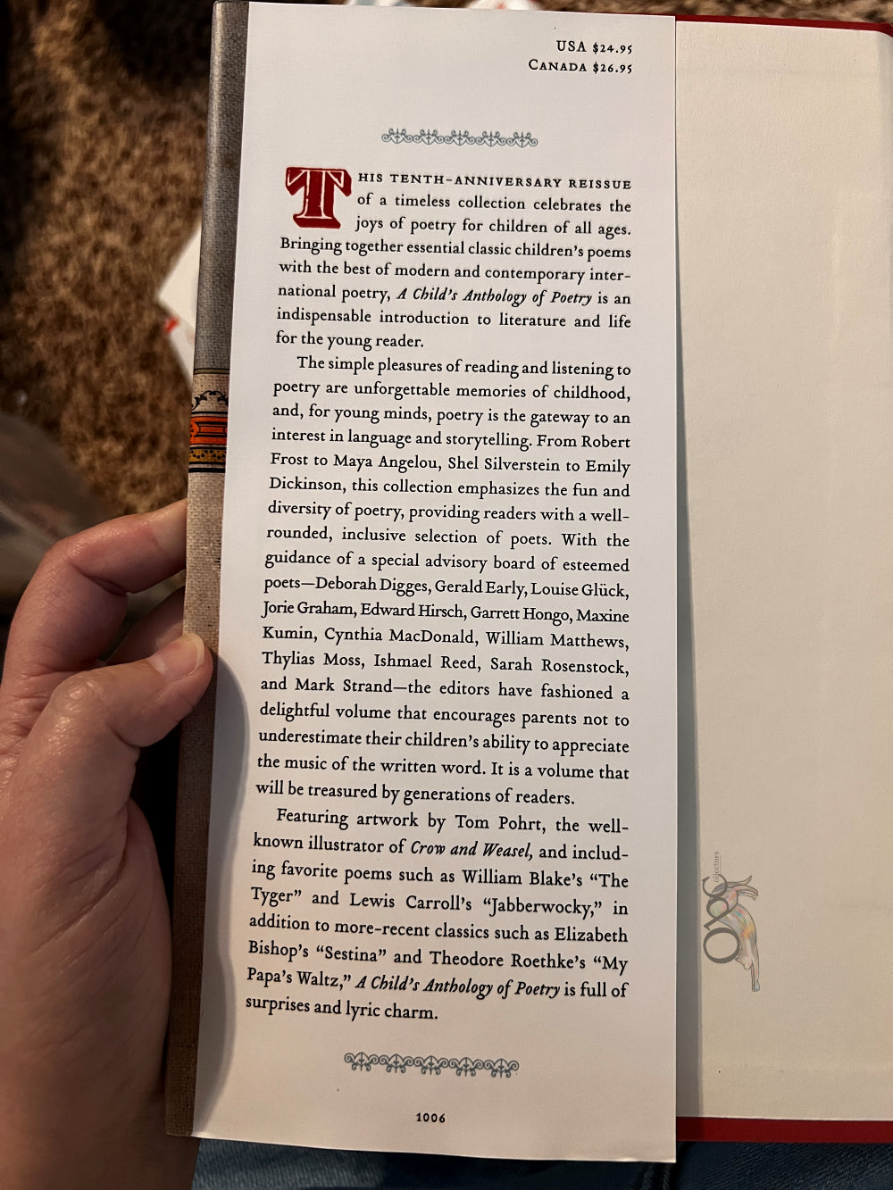 A Child's Anthology of Poetry edited by Elizabeth Hauge Sword