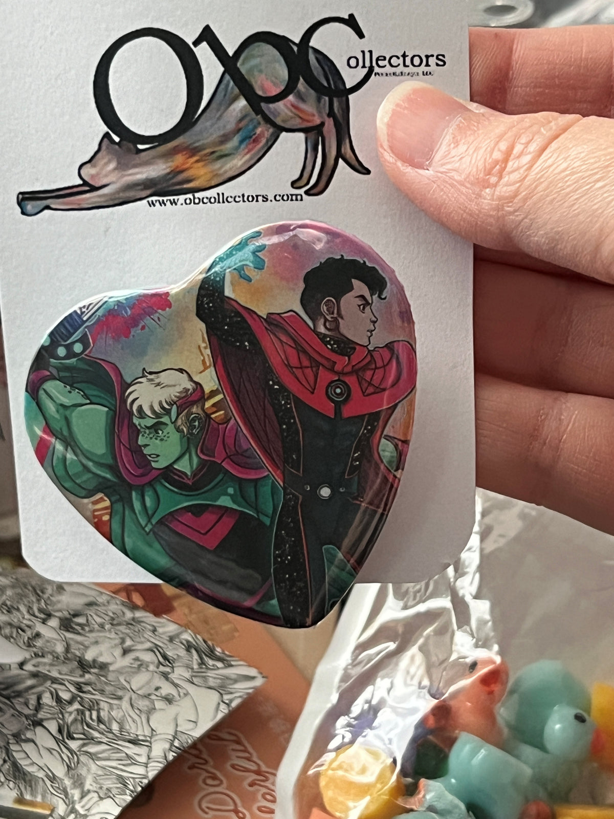 57mm Couple that Battles Together Stays Together Heart Button Pinback