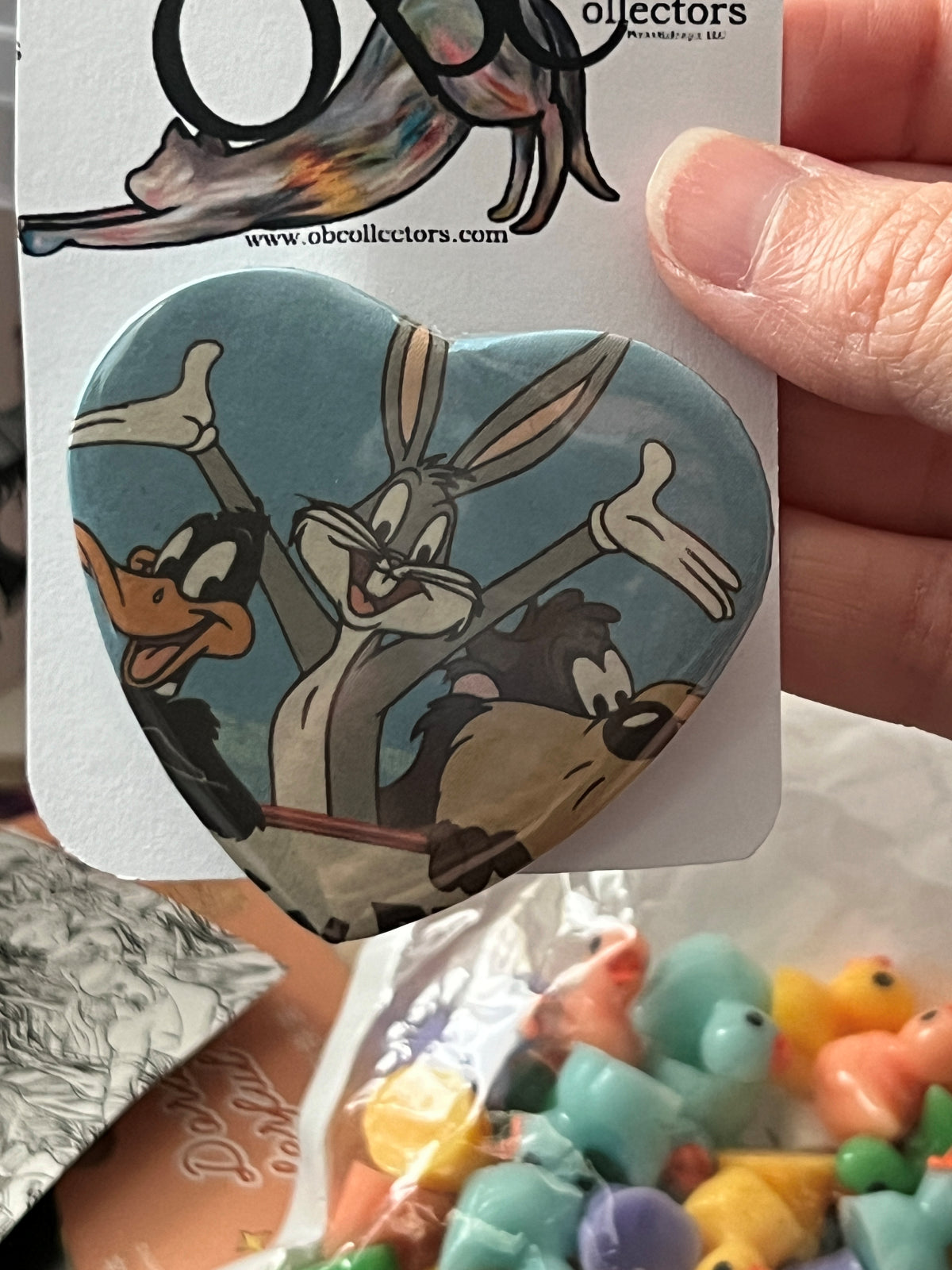 57mm Hilarious Tunes Heart Button Pinback