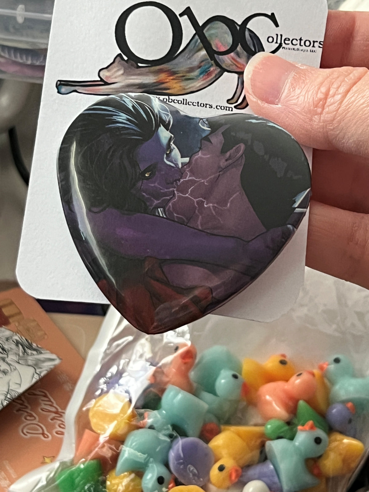 57mm Kiss of Death Heart Button Pinback