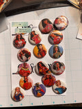 32mm 16-Pack Barbies of the World OOAK Button Pinback Set