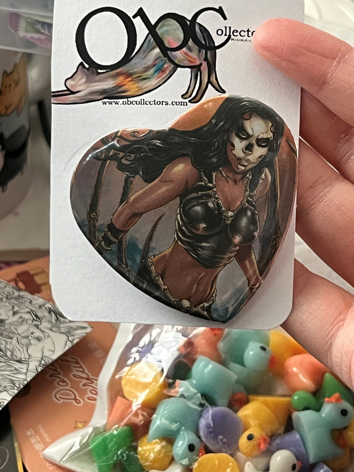 57mm Muerta Heart Button Pinback