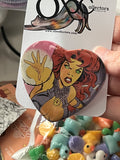 57mm Starfire Heart Button Pinback
