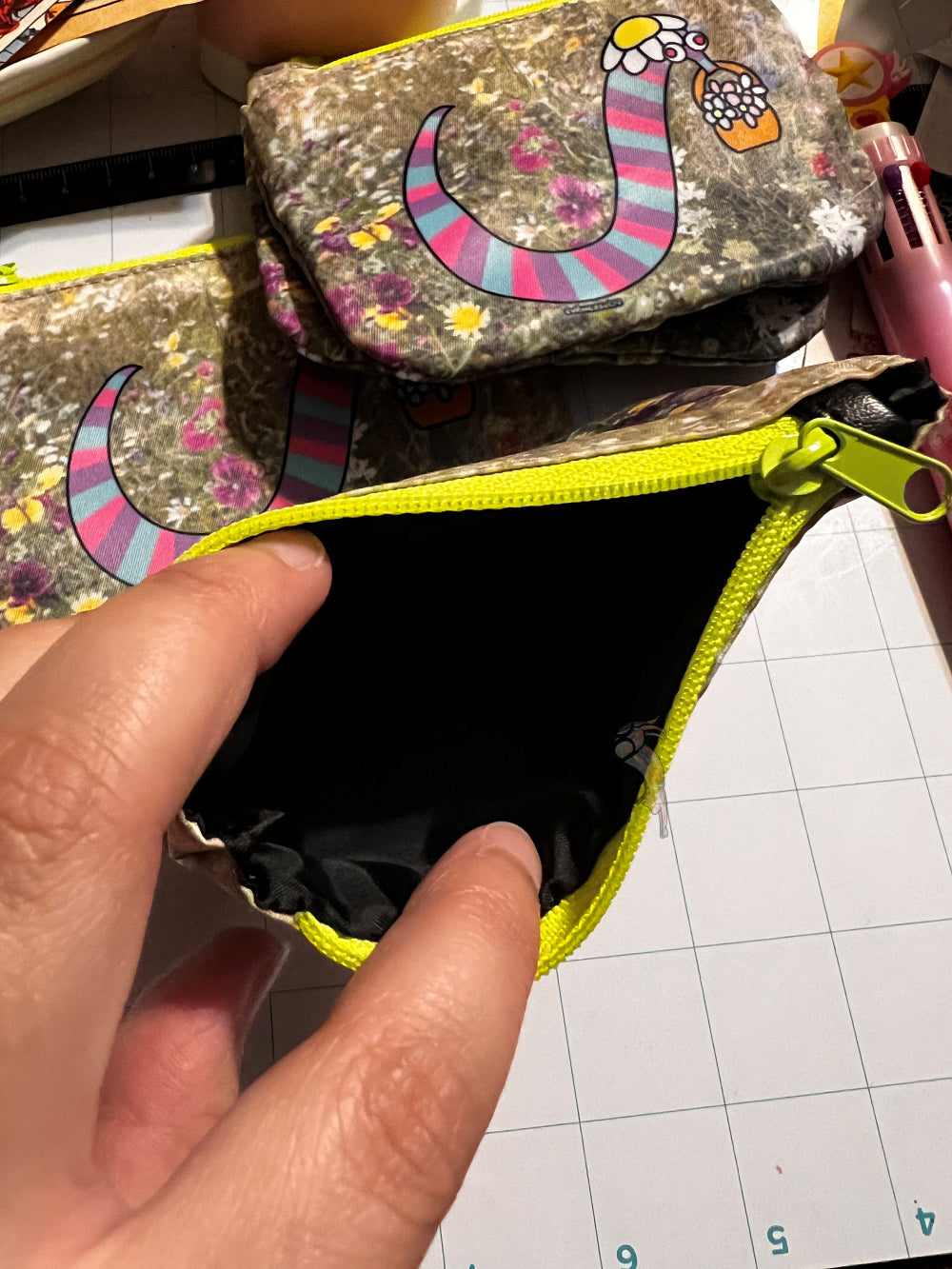 Frolic through the Flowers with Sherbert Large Coin Purse