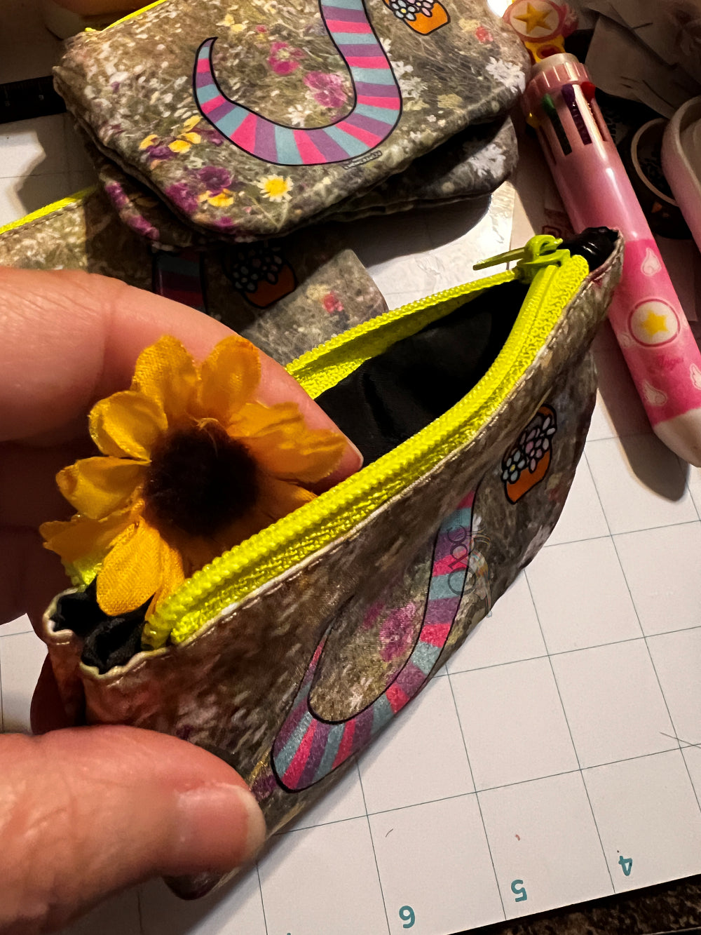 Frolic through the Flowers with Sherbert Large Coin Purse