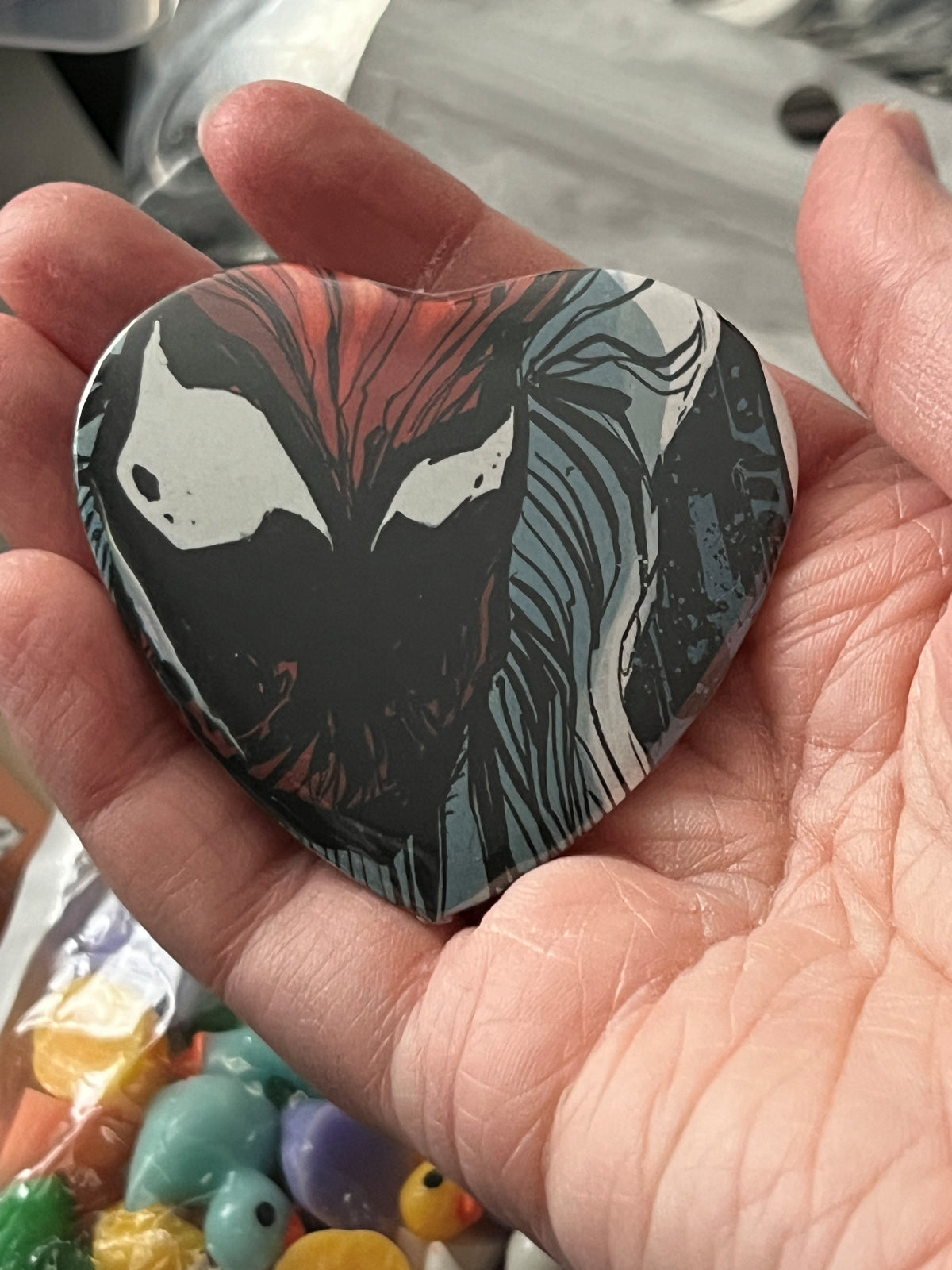 57mm Scream Heart Button Pinback