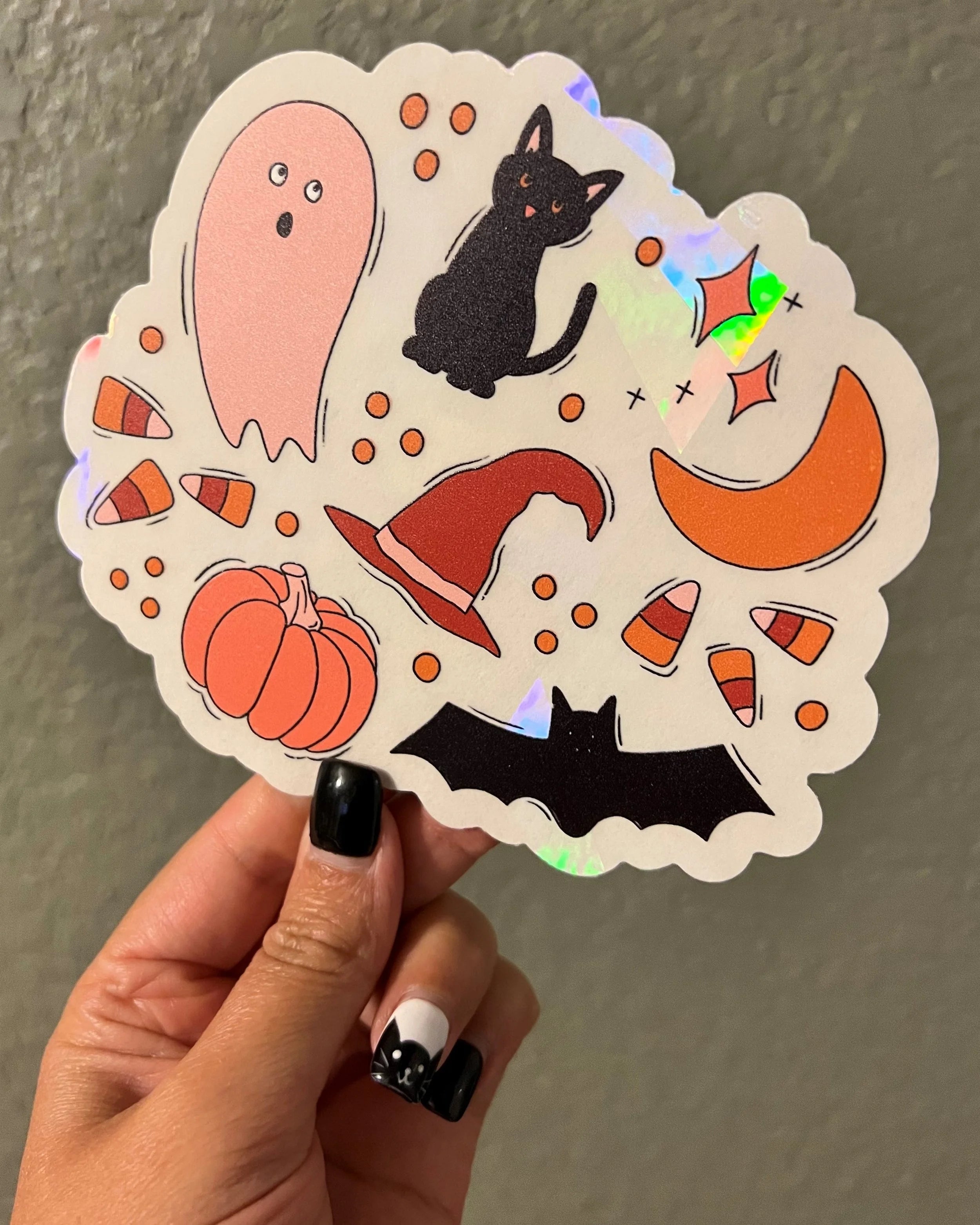 Halloween Favorites Sun Catcher Window Decal 5x4in