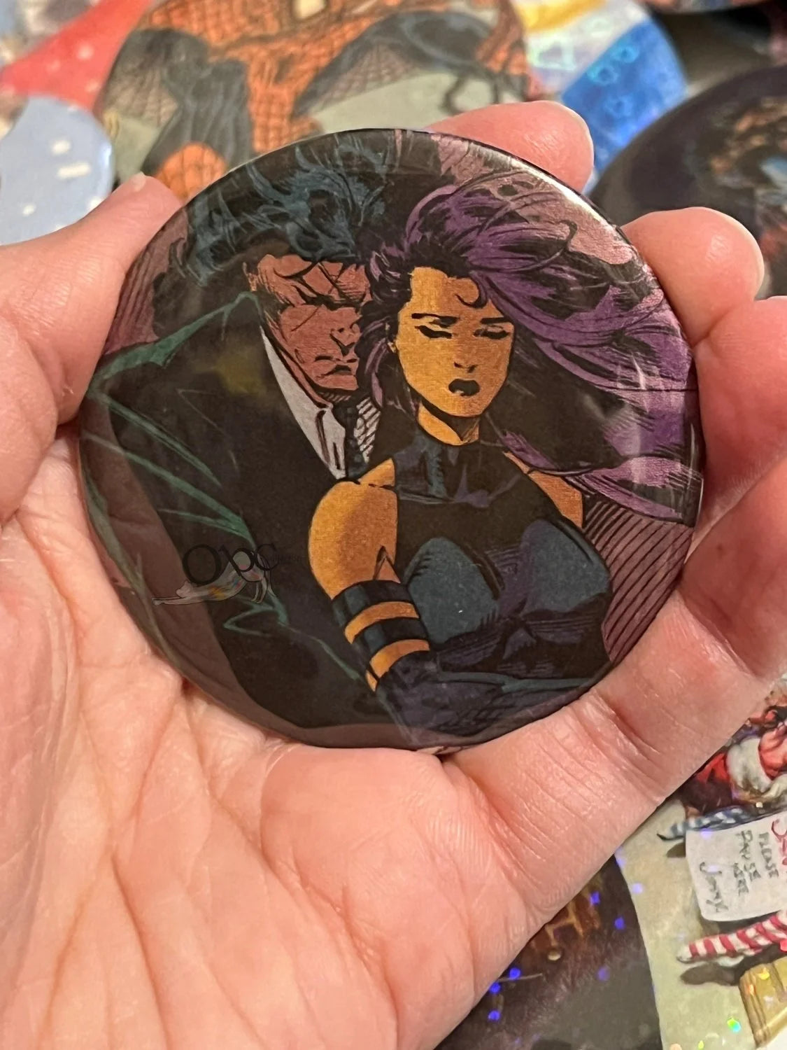 Psylocke and Matsu'o Tsurayaba Marvel Comics 2.28" OOAK Pocket Mirror