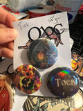 32mm 3-Pack Tick Tock OOAK (~1.25") Holographic Button Pinback