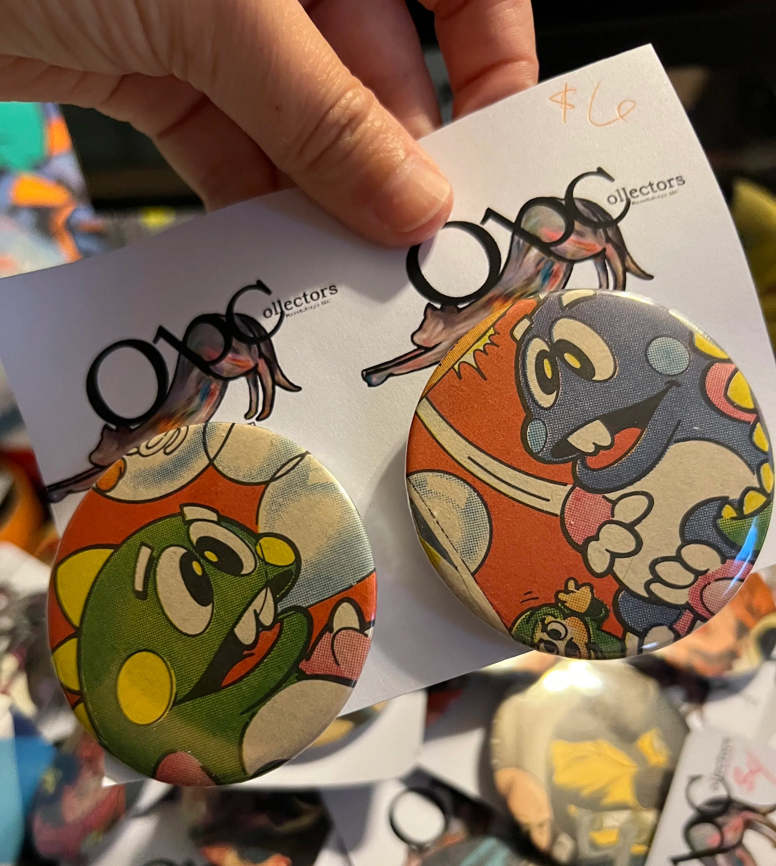 52mm Double Pack Bubble Bobble OOAK (~2.25") Button Pinback