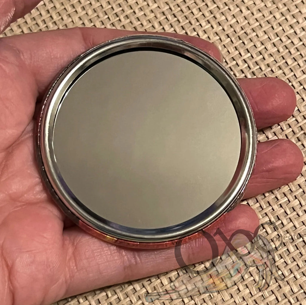 Creepy Woman "Break it, James. Free Us" 2.28" OOAK Pocket Mirror