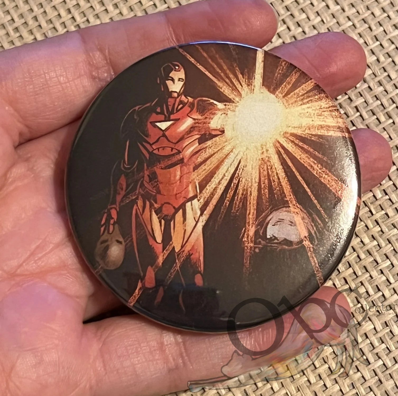Iron Man Lighting the Way 2.28" OOAK Pocket Mirror