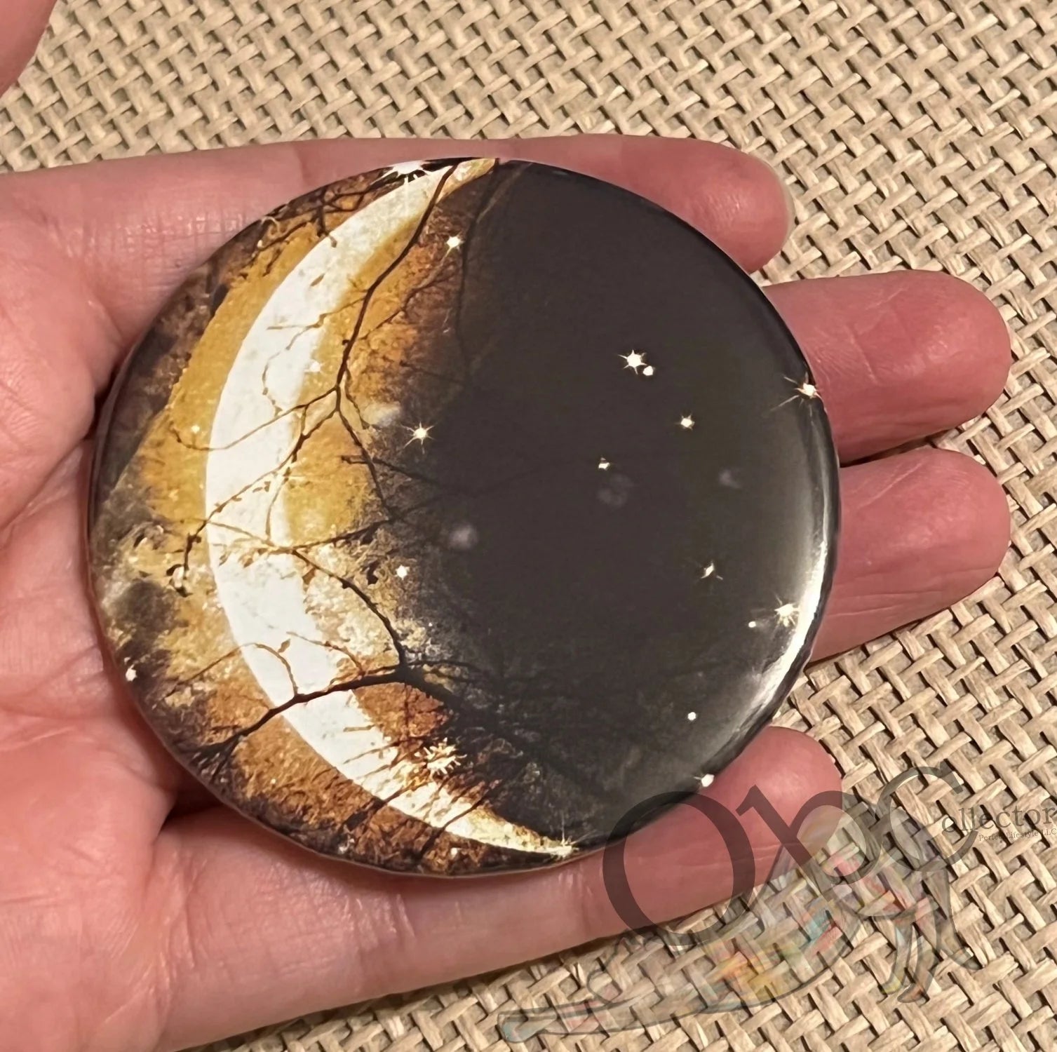 Celestial Inspired 2.28" OOAK Pocket Mirror