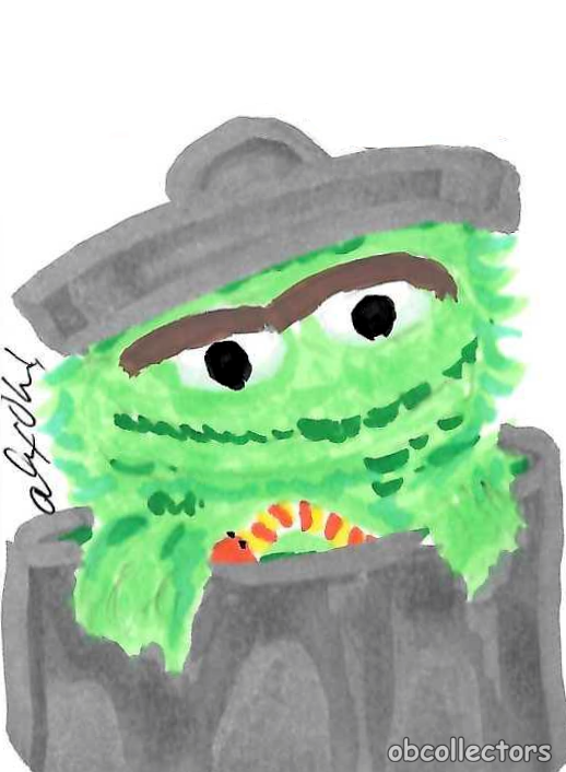 Green Trash Monster Bookmark