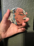 Lady Clea of the Dark Dimension 2.28" OOAK Pocket Mirror