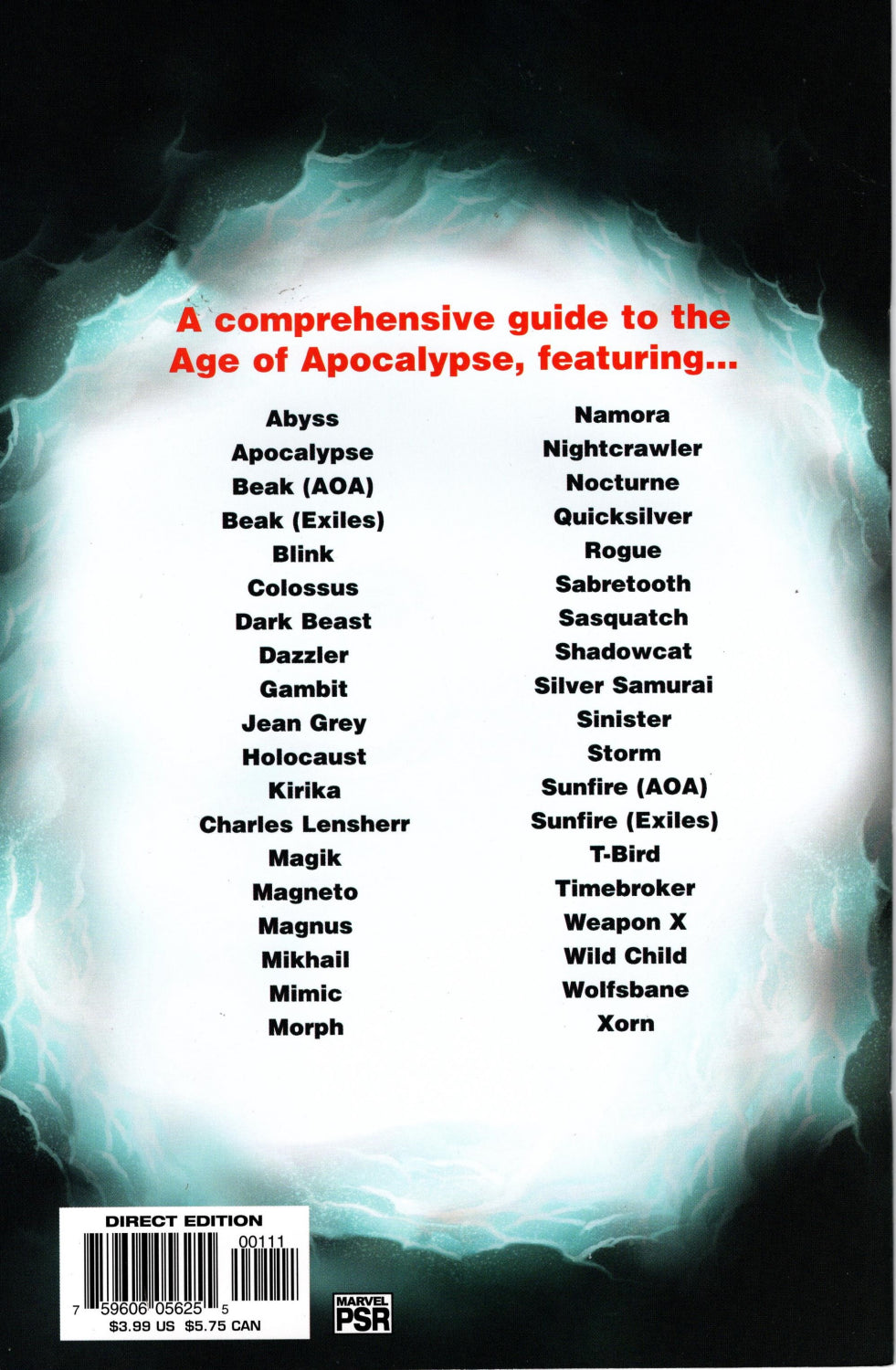 Official Handbook of the Marvel Universe: X-Men Age of Apocalypse 2005