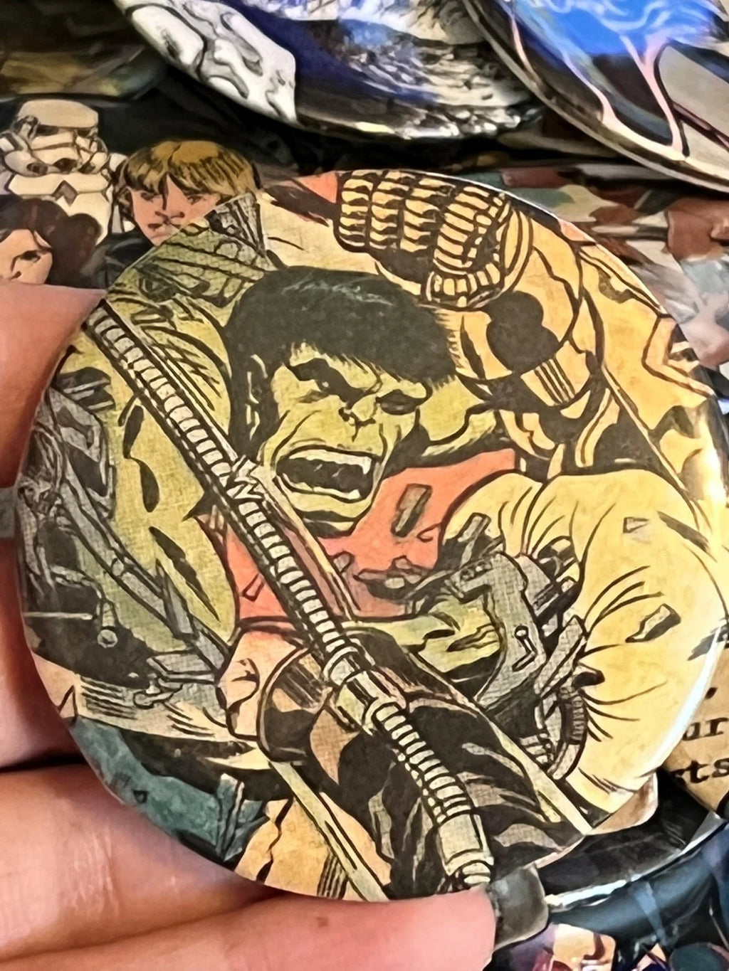 52mm Incredible Hulk OOAK (~2.25") Button Pinback