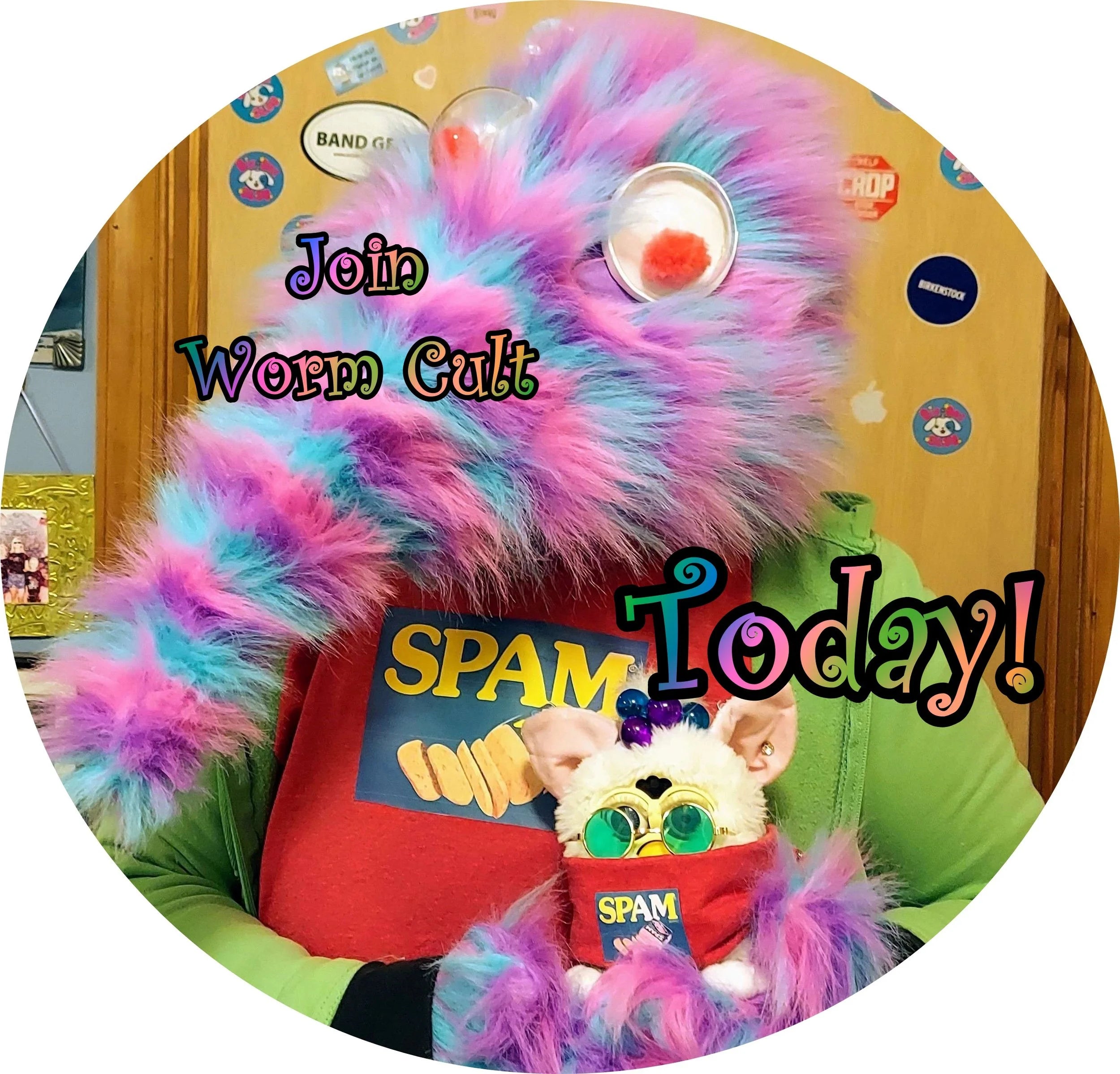 Blind Bag of 3 52mm(~2.25") Sherbert by Mon-G Button Pinbacks