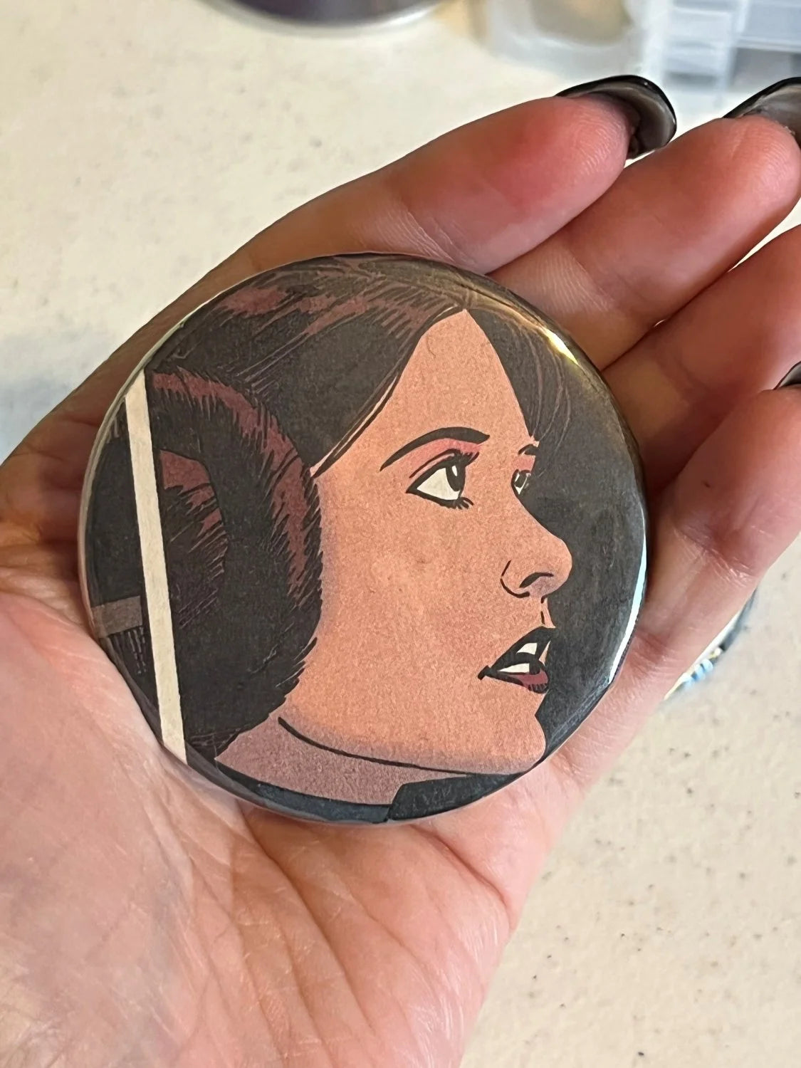 Leia Organa 2.28" OOAK Pocket Mirror
