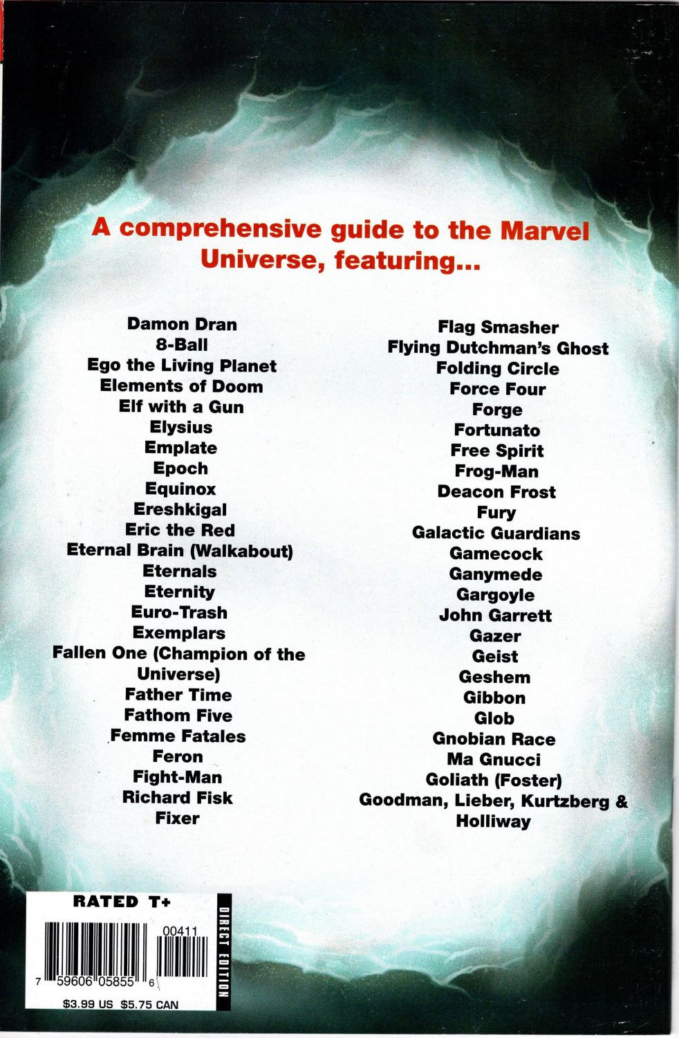 Official Handbook of the Marvel Universe 4 of 12 A-Z: Damon Dran to Goodman, Lieber, Kurtzberg, & Holloway 2006