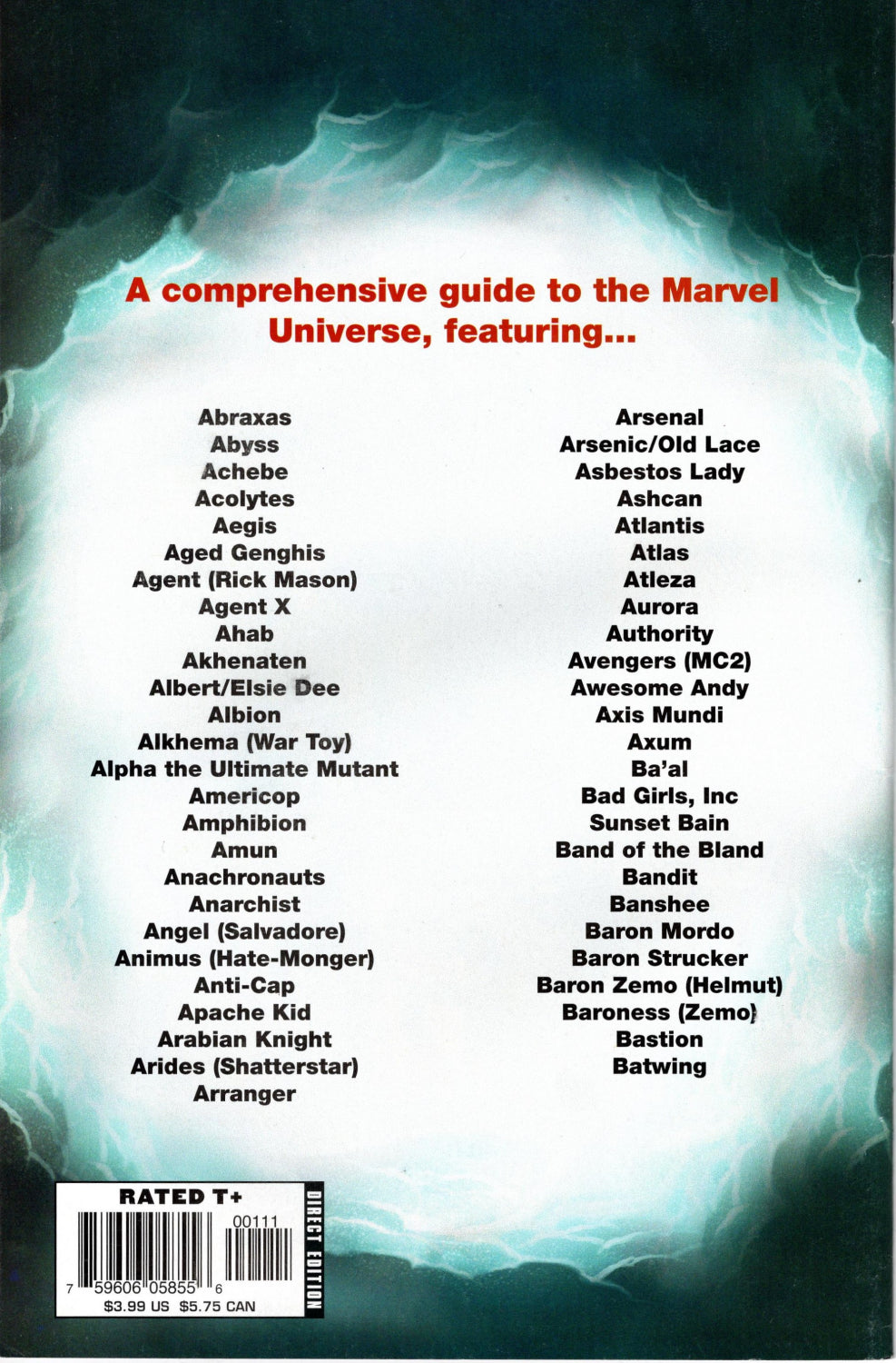Official Handbook of the Marvel Universe 1 of 12 A-Z: Abraxas to Batwing 2006